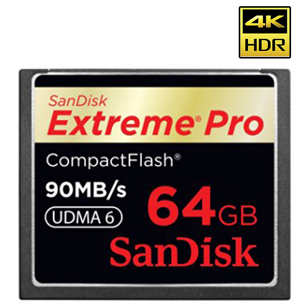 Carte mémoire Compact Flash  - 64 GB - 90 MBs - SANDISK