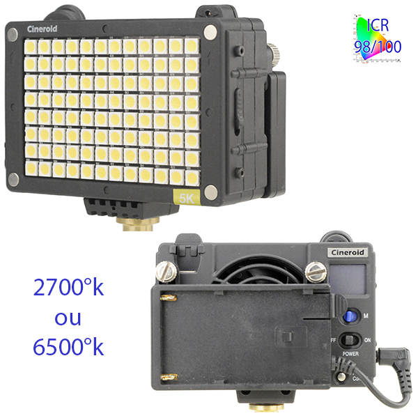 LEDLIGHT L2C-3K5K - Cineroid - Minette leds très puissante 100 watts - 2 p