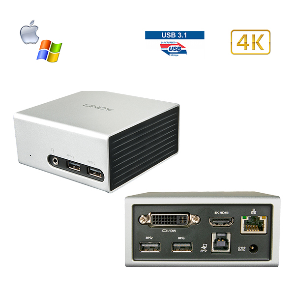 Docking Station USB 3.1 - PC/MAC - HDMI/DVI - 4K