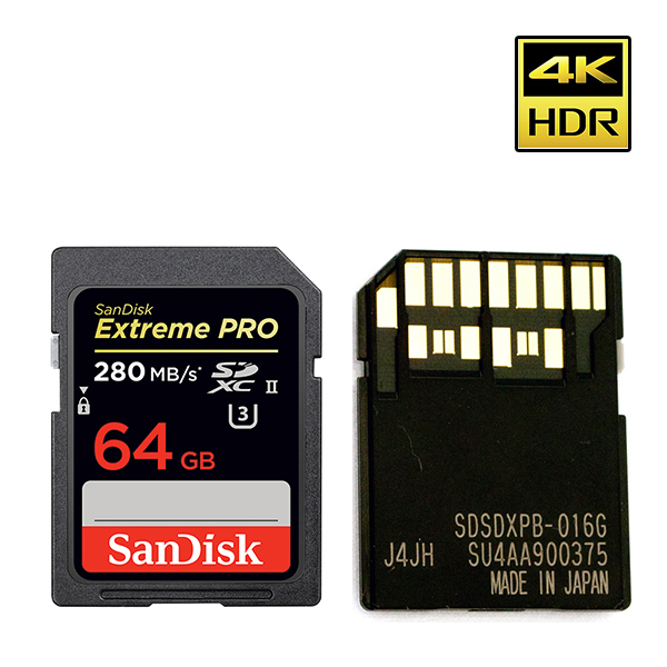 Carte mémoire SDXC SANDISK - 64 GB - 280 MBs - class 3